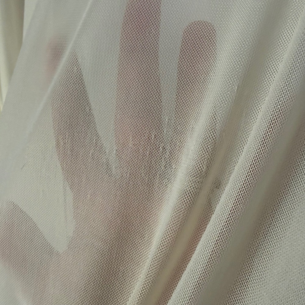 Tresics Sheer Ivory Long Lace Overlay Top LARGE - Picture 8 of 8